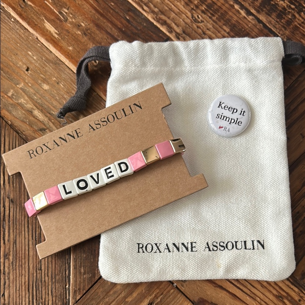 Roxanne Assoulin Pink and White Bracelet